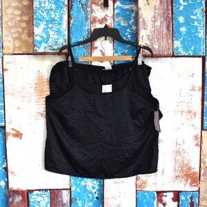 Women's Joyspun Satin Cami Set Pajama Set Top Shorts Pull On XLARGE Black NEW